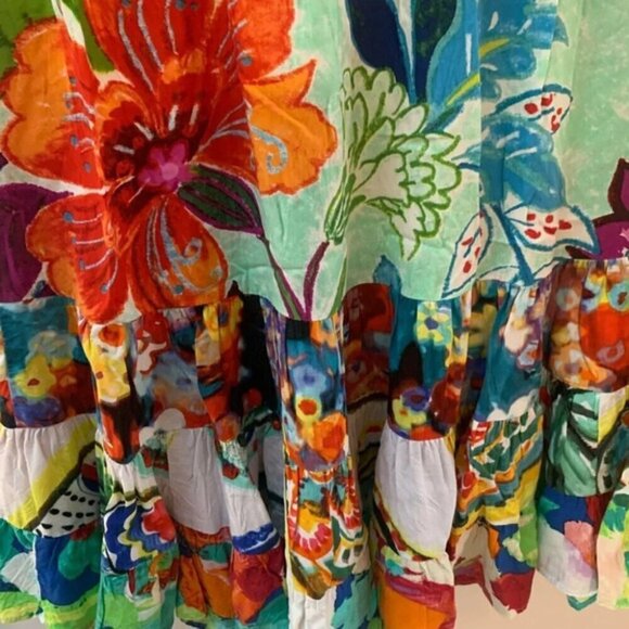 Jams World Floral Flounce Tiered Skirt S - Picture 6 of 7